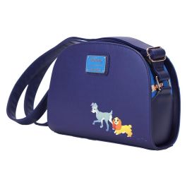 Loungefly Bolso Bandolera Disney La Dama y el Vagabundo 70th Anniversary, Piel Vegana, Cremallera, Detalles Oro Rosa