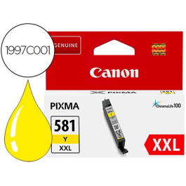 Canon 581 XXL TS9550 / TS705 Cartucho de Tinta Original Amarillo - 830 Páginas Precio: 26.59000047. SKU: S8402732
