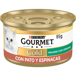 Purina Gourmet Gold Single Mousse Pato Espinaca 24x85 gr Precio: 22.4999995. SKU: B13CKSMLFD