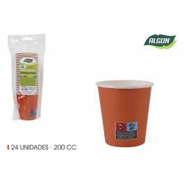Algon Set de 24 Vasos de Cartón Naranja 200 cc (36 Unidades) Precio: 25.4999998. SKU: B13EWPLAWB
