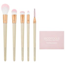 Ecotools STARRY EYE lote 6 pz Set de maquillaje, 5 brochas de ojos + papel matificante, Cruelty Free Vegano