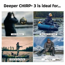 Deeper DEE4779032950992 Sonda de Pesca Inalámbrica CHIRP+3D con GPS y Creación de Mapas 3D - Negra