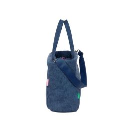 Bolso Benetton Denim Azul 40 x 31 x 17 cm