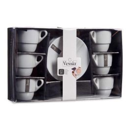 Set 6 Tazas Cafe Porcelana Blanca Con Plato 200Ml Vessia 22X8CM (6 Unidades) Set 6 Tazas Cafe Porcelana Blanca Con Plato 200Ml Vessia 22X8CM (6 Unidades)