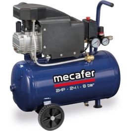 Compresor - MECAFER - 425793 - Azul - 24 L - 2 HP - 8 bar Compresor - MECAFER - 425793 - Azul - 24 L - 2 HP - 8 bar