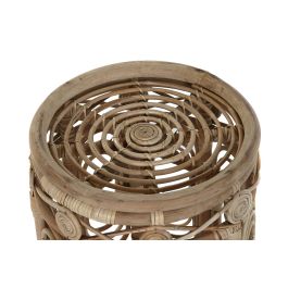 DKD Home Decor Mesita Auxiliar Balines Ratán Natural 35 x 35 x 45 cm