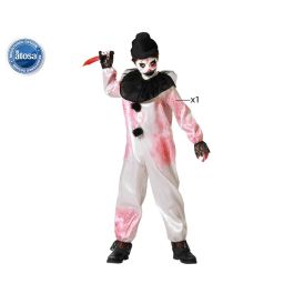 Disfraz Payaso Sangriento Blanco Niño 5-6 Años Halloween Espeluznante Clásico Feria Maldita Mono Polyester