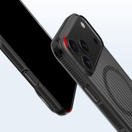 4smarts 541642 Funda Aero para iPhone 17 Pro Max, Compatible con MagSafe, Resistente a Golpes, Negro Transparente