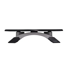 Q-connect Soporte para Monitor Giratorio y Ajustable en Altura con Plataforma, HIPS, 411x287x99 mm