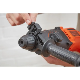 Black + Decker Behs01-Qs Taladro de Martillo SDS+ 650W con 3 Funciones (Perforación, Taladrado, Cincelado)