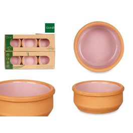 Set 6 Cazuelas Barro 8 Cm Color Rosa La Dehesa (10 Unidades)