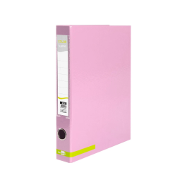 Liderpapel Carpeta de 2 anillas 25 mm A4 forrado color system con ollao y tarjetero rosa