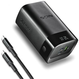 NGS TWIX20 Powerbank 20000mAh 65W compatible con portátiles Carga Rápida USB-C Negra