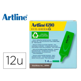 Artline EK-690 Rotulador Fluorescente Ecológico, Punta Biselada 1-4 mm, Verde Precio: 11.7733. SKU: B15QS9HEKC