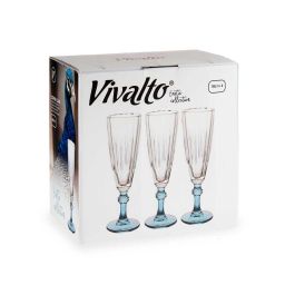 Copa Cava Azul 170 ml Vivalto - Cristal 20 cm alto (48 Unidades) Copa Cava Azul 170 ml Vivalto - Cristal 20 cm alto (48 Unidades)