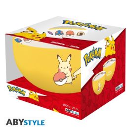 Abystyle Bowl Pokémon Pikachu Electric Type 600 ml - Stoneware apto para microondas y lavavajillas, diseño japonés oficial