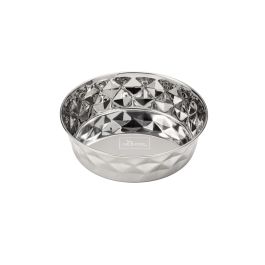 Hunter Namy Comedero Acero Inoxidable 550 mL con Aro Antideslizante, Forma Diamante, Fácil Limpieza, Resistente y Apto Lavavajillas.