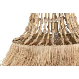 DKD Home Decor Lámpara Techo Balines Natural Yute Metal Flecos 50.5 x 148 x 50.5 cm