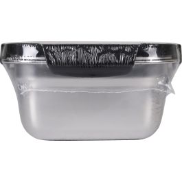 Quttin Molde de Acero para Fiambre 1.8 L, Apto para Microondas y Horno, Dimensiones 23 x 18 x 9 cm (12 Unidades)