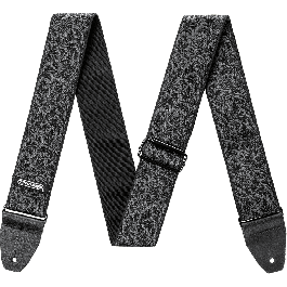 Dunlop Correa de Guitarra/Bajo Jacquard Black Thistle Extremos de Cuero Genuino Tejido Cómodo y de Alta Calidad