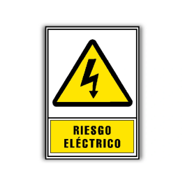 Archivo 2000 Señal Riesgo Eléctrico 210x297mm PVC Amarillo