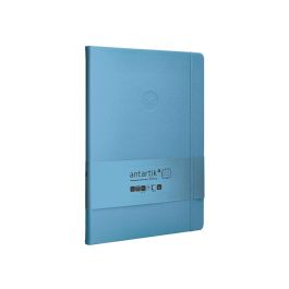 Cuaderno Con Gomilla Antartik Notes Tapa Dura A4 Hojas Rayas Azul Claro 100 Hojas 80 gr Fsc