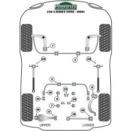 Powerflex EXH034 BMW Exhaust Montaje Silentblock Y Soporte