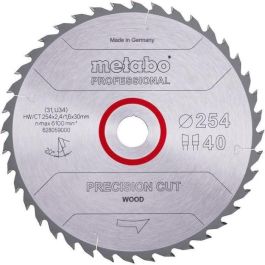 Metabo MET1685401309711 Hoja de Sierra Circular Profesional Precision Cut Wood HW/CT 254x30 mm, 40 Dientes WZ 20° Precio: 80.50000046. SKU: B13P8242X8
