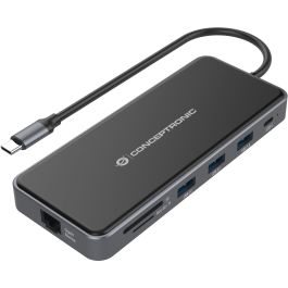 Conceptronic DONN15G Estación de Acoplamiento 12 en 1 USB Tipo C con HDMI/VGA/USB-C PD/USB 3.0/GbE/AUX Precio: 79.5900006. SKU: S7821060