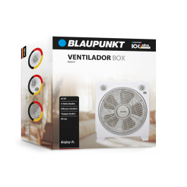 Blaupunkt Ventilador de suelo 45W 30cm 5 aspas 3 velocidades con temporizador
