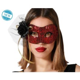 Máscara Antifaz Veneciana Rojo Brillante Carnaval Mujer Adulto Precio: 2.1659002299. SKU: B1EGZGQ95M