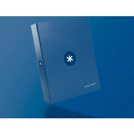 Antartik Carpeta 4 Anillas 40mm Mixtas A4 Forrada Color Azul Marino