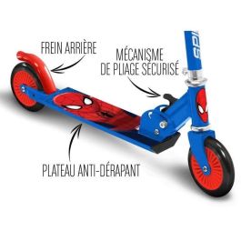 Stamp Patinete Plegable Spiderman, Plegado Seguro, Rodamientos ABEC 5, Freno Trasero, Altura Ajustable, para Niños +4 Años Stamp Patinete Plegable Spiderman, Plegado Seguro, Rodamientos ABEC 5, Freno Trasero, Altura Ajustable, para Niños +4 Años