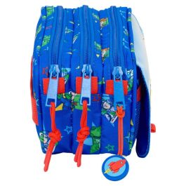 SAFTA Portatodo Triple Good Vibes Toy Story Disney Pixar 21.5x8x10cm con Tres Compartimentos y Bolsillo Frontal