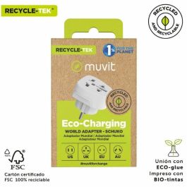 Base de enchufe Muvit For Change MCADP0007 Blanco Superficie