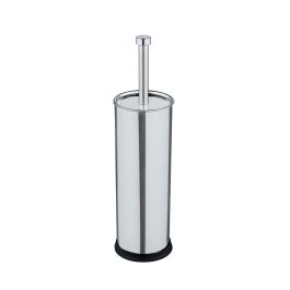 Wenko Escobillero WC Exclusiv Acero Inoxidable Pulido, Forma Cerrada 10x40cm
