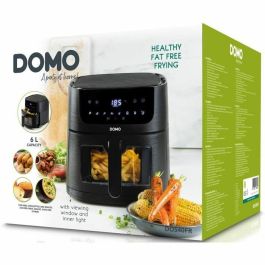 Domo DO540FR Freidora de Aire Caliente, 6L, Pantalla Digital, 8 Programas, Deli-Fryer