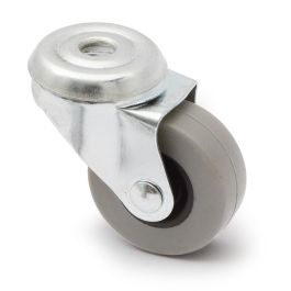 Q&Q Tp8 Rueda Giratoria con Aro de Goma Ø40mm, Acabado Zincado, Carga Máxima 20kg, Soporte Acero Estampado y Fijación Taladro Pasante Precio: 1.9929305. SKU: B1C9C6K7GY