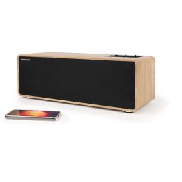 Thomson THO3499550389739 Altavoz Bluetooth – Diseño en Madera y Negro