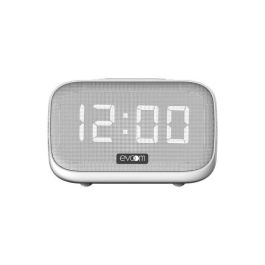 Despertador cargador con altavoz - EVOOM - EV304601 - Blanco con cargador inalámbrico y altavoz integrado Despertador cargador con altavoz - EVOOM - EV304601 - Blanco con cargador inalámbrico y altavoz integrado