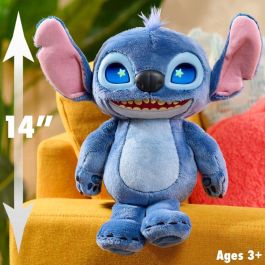 Just Play Peluche Stitch Emotive Eyes 11583 Interactivo Disney Con Ojos Animados Y Sonidos