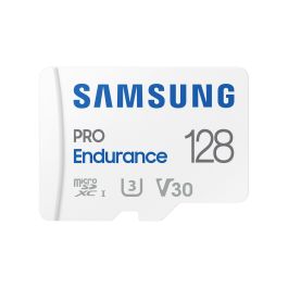 Samsung MB-MJ128KA/EU Tarjeta de Memoria microSD PRO Endurance 128GB Clase 10 U3 V30 con Adaptador SD, Resistencia Extrema Grabación Continua hasta 140.000 Horas, 100MBs Lectura