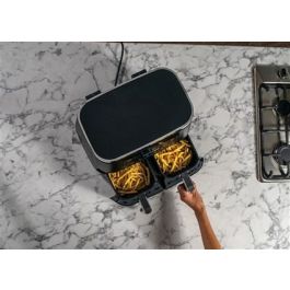 Ninja AF300EU Freidora de Aire 6 en 1 Dual Zone 7.6L, Cocina 2 Alimentos a la Vez, Max Crisp, Asar, Hornear, Deshidratar, Recalentar