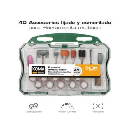 Set 40 accesorios para mini herramienta multiusos rotativa 08709 koma tools