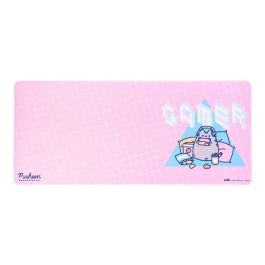 ERIK Alfombrilla gaming Pusheen, tapete de ratón y teclado, 80x35cm, superficie textil impermeable, base de goma antideslizante