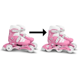 Stamp STA3496271873011 Patines en Línea 2 en 1 con 3 Ruedas, Talla 27-30, Rosa