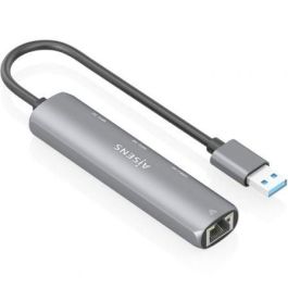 Aisens ASUC-4P035-GR Hub USB Tipo-C 3.1 Gen1 a Ethernet Gigabit con 2 USB-A y 1 USB-C, Gris