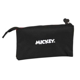 Safta Portatodo Triple Mickey Mouse Mickey Mood Estuche Escolar 22x12x3 cm Poliéster 600D para Niños 3+ Años