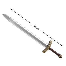 Espada Medieval Curva de 85 cm Plateada y Dorada para Disfraz y Cosplay Precio: 3.50000002. SKU: B12CQHGXXY