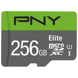 PNY MicroSDXC 256GB Elite Clase 10 U1 V10 para Grabación de Video en 4K y Full HD hasta 100MB/s (retail)